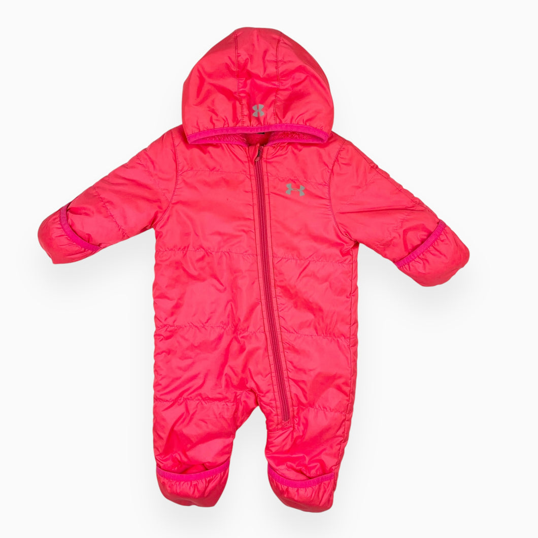 Habit de neige rose néon en poly doublé en peluche 0-3M