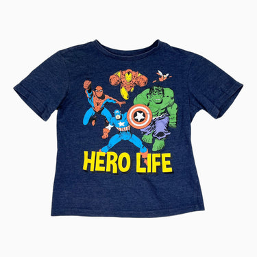 T-shirt marine 'Hero Life' 4-5Y