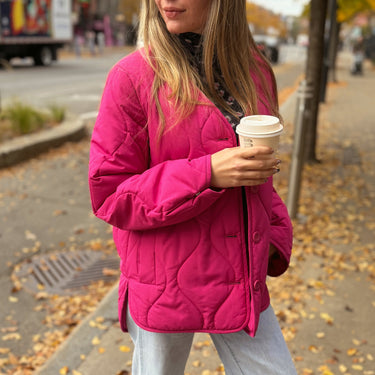 Manteau fushia mi-saison pour femmes XS