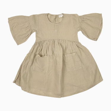 Robe sable en lin 2-3Y