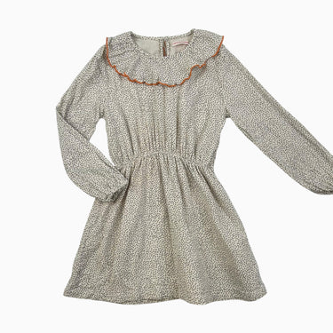 Robe à col vanille à pois 8Y