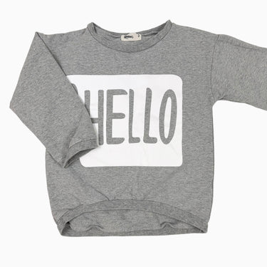 Pull gris 'Hello' 5Y