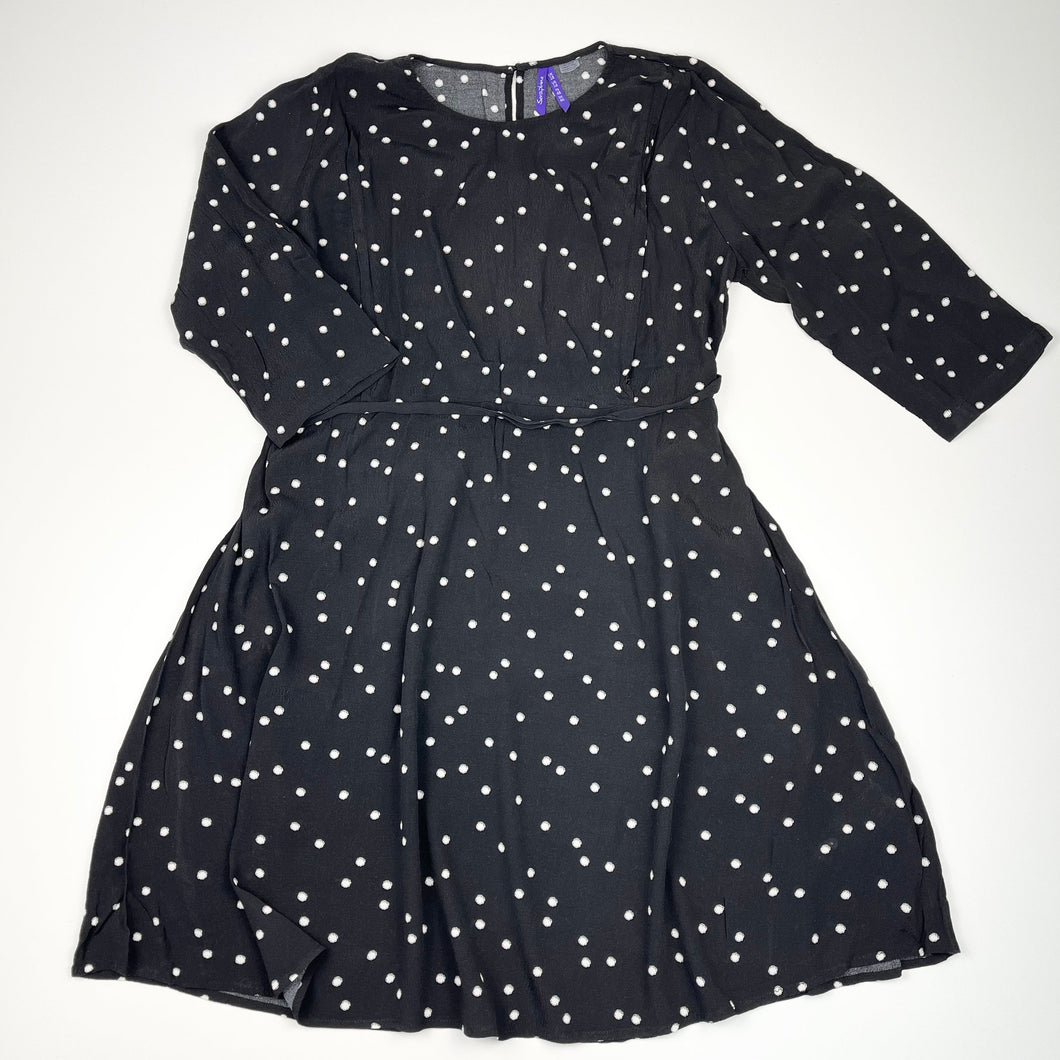 Robe noire d'allaitement en viscose 14US