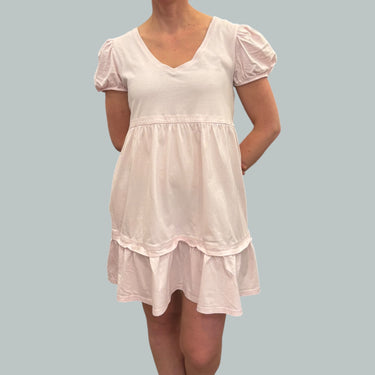 Robe rose en coton pour femmes L
