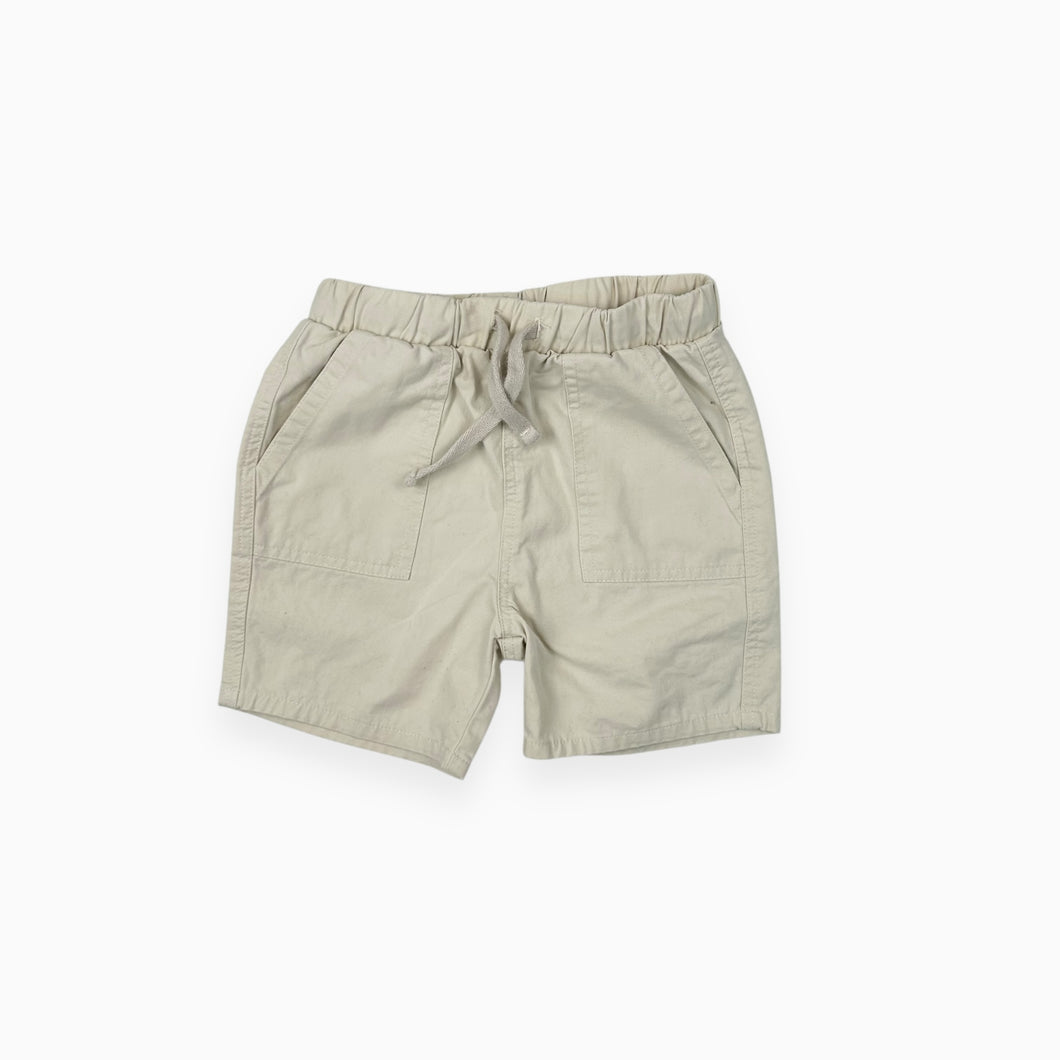 Bermudas crème en coton bio à taille élastique 3Y