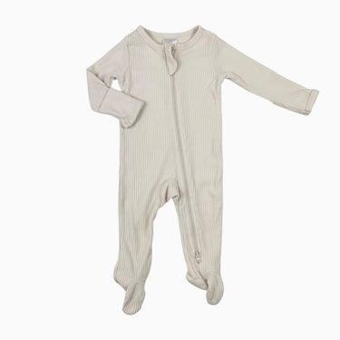 Pyjama vanille côtelé en rayonne et spandex 3-6M