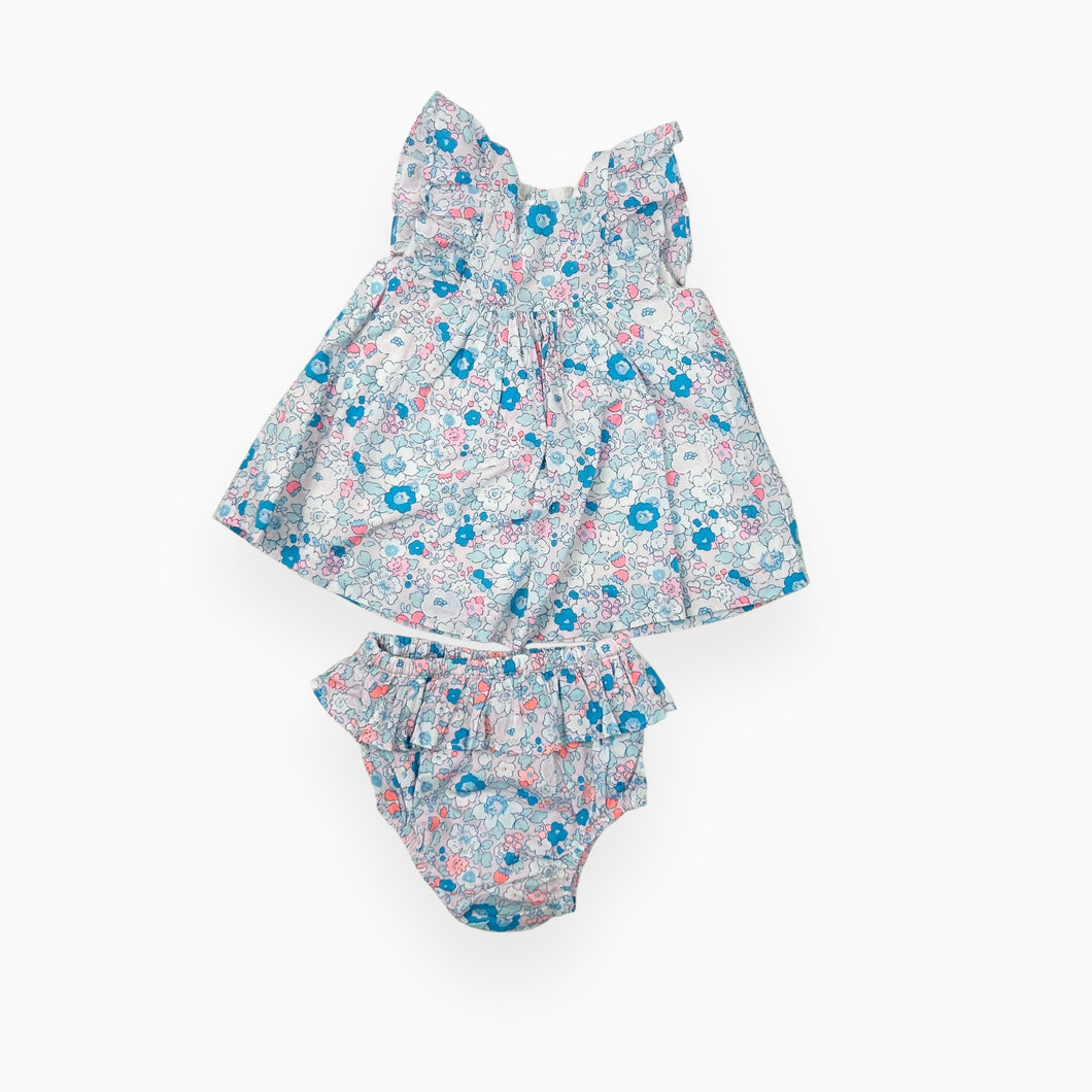 Robe et bloomer en coton à motif liberty 3M