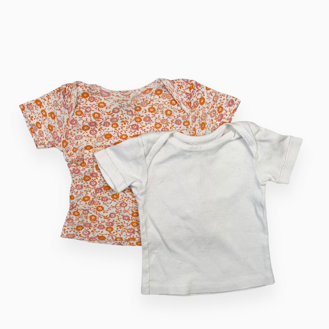 Duo de t-shirt vintage en coton 6M