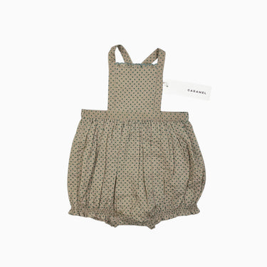 Barboteuse latté à pois vert 6M