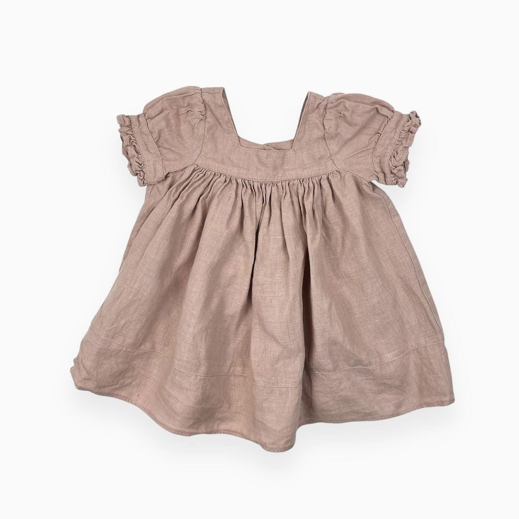 Robe blush en lin fait au É-U 2Y