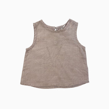 Camisole beige en lin 12-18M