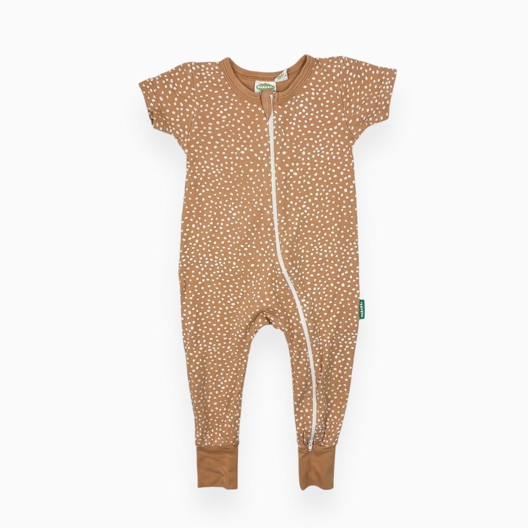 Pyjama beige tacheté beige en coton bio 12-18M