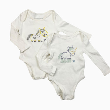 Duo de cache-couches en coton 'Poney' 12M