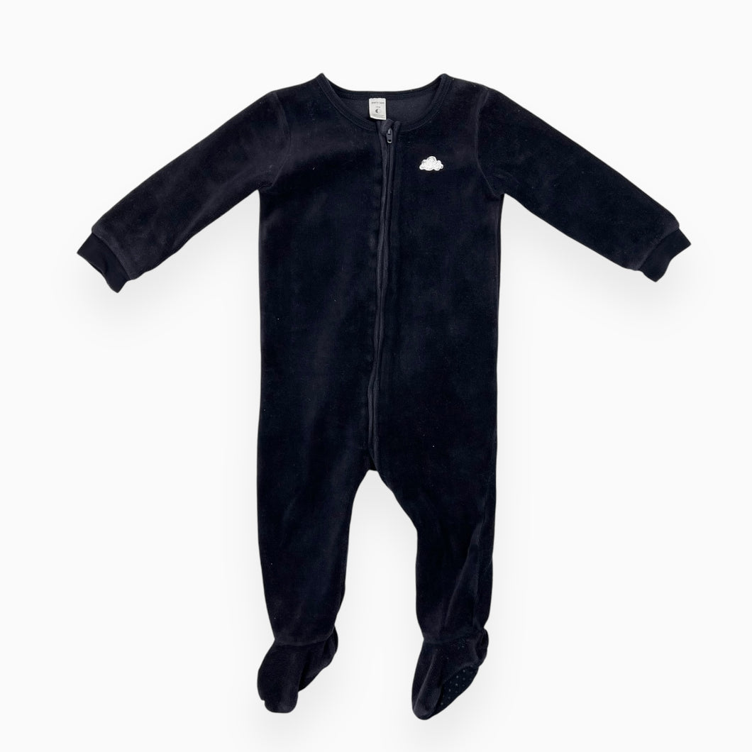 Pyjama en velours marine avec nuage brodé 12M