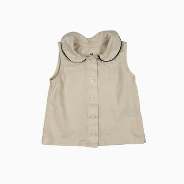 Camisole 'blouse' crème à col claudine 1.5-2Y