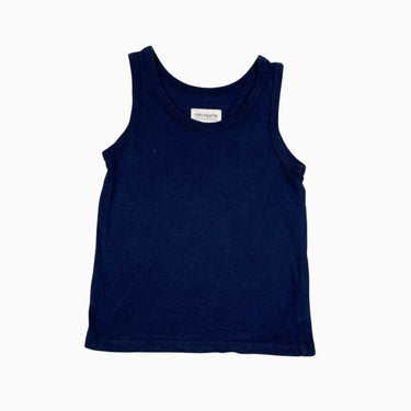 Camisole marine en coton bio 3-4Y