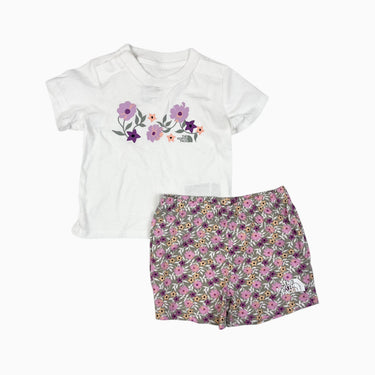 Ensemble blanc et sauge fleuri 3-6M