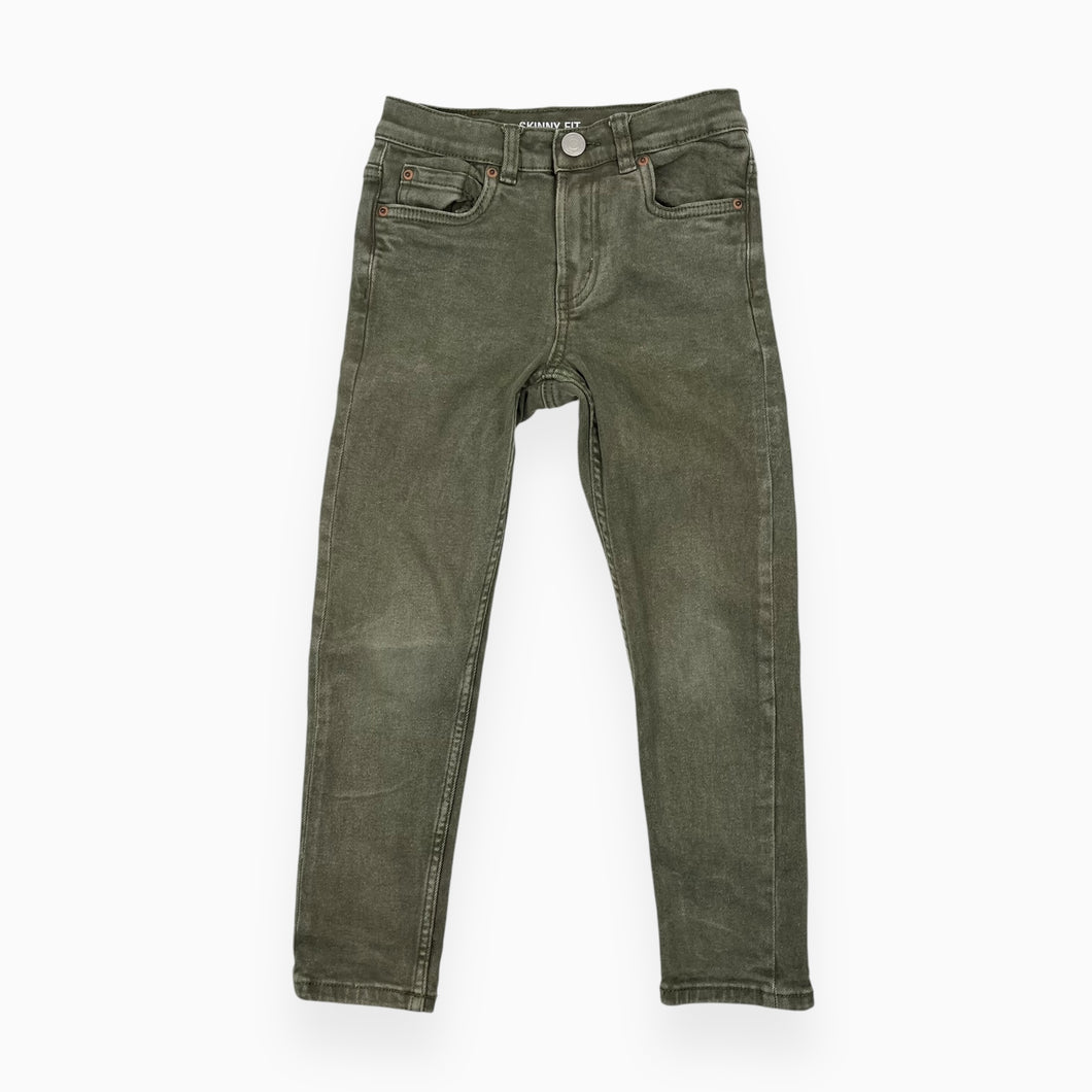 Jeans olive 'skinny fit' en denim extensible 7Y