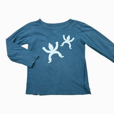 Chandail teal revalorisé bonhomme 5-6Y