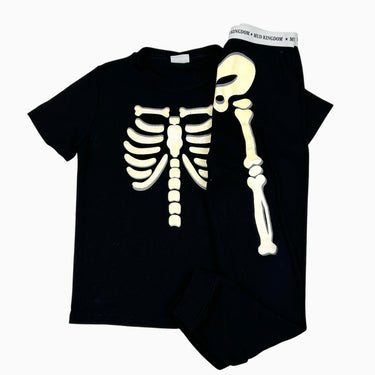 T-shirt avec legging noir 'squelette' 140CM 10Y