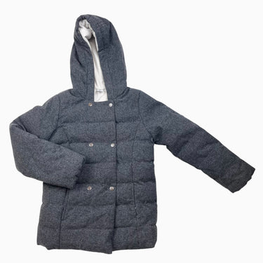 Manteau d'hiver gris chiné doublé en polar 8Y