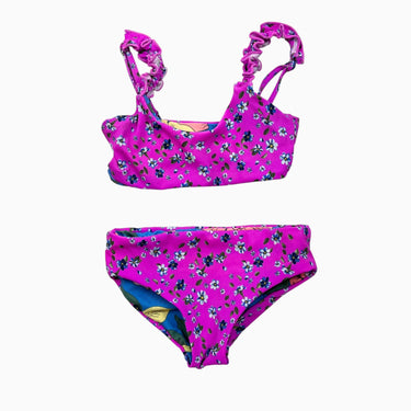 Bikini fuschia floral réversible tropical 2Y