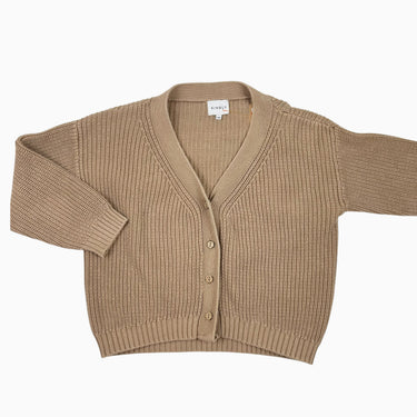 Cardigan latté en tricot 5-6Y