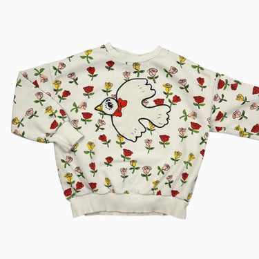 Pull avoine fleuri 'oiseau en ratine' 8-9Y