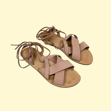 Sandales roses en cuir pour femmes 41EU