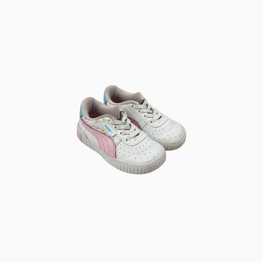Sneakers blanches et roses à élastique 7US