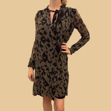 Robe kaki 'tâchetée' pour femmes 36EU