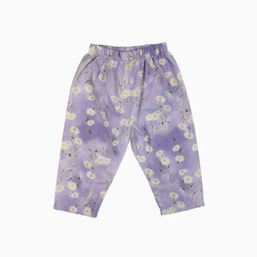 Pantalon vintage mauve 'marguerites' fait au Canada 6M