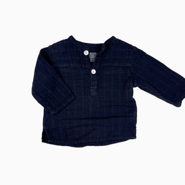 Blouse noire en mousseline 6M