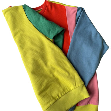 Pull à rayures colorées en coton pour femmes OS