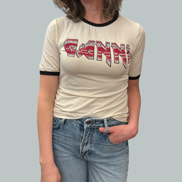 T-shirt crème en lyocel pour femmes M