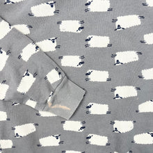 Charger l&#39;image dans la galerie, Pull morel en tricot de coton french terry à imprimé moutons 12Y
