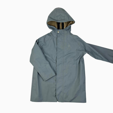 Manteau de pluie gris-vert en poly recyclé 4-6Y