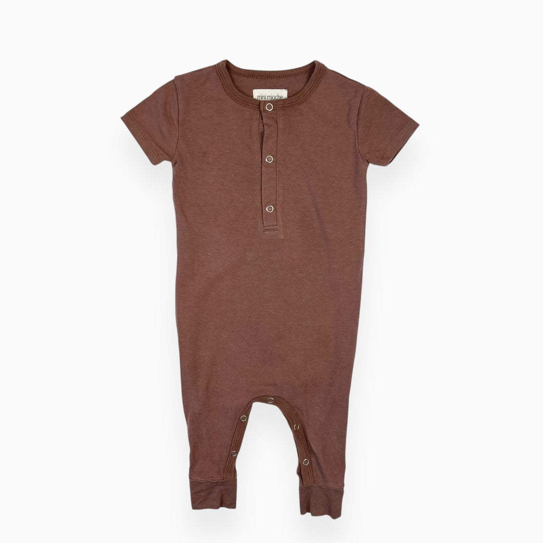 Combi chocolat en coton bio 6-12M