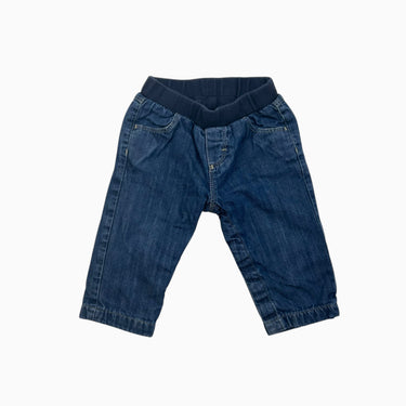 Jeans en coton chambray doublé 6M