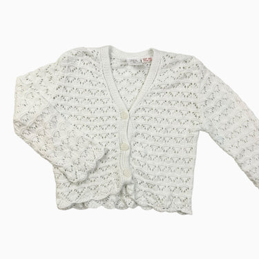 Cardigan blanc en crochet 3Y
