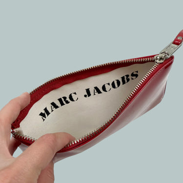 Pochette rouge vernie pour femmes