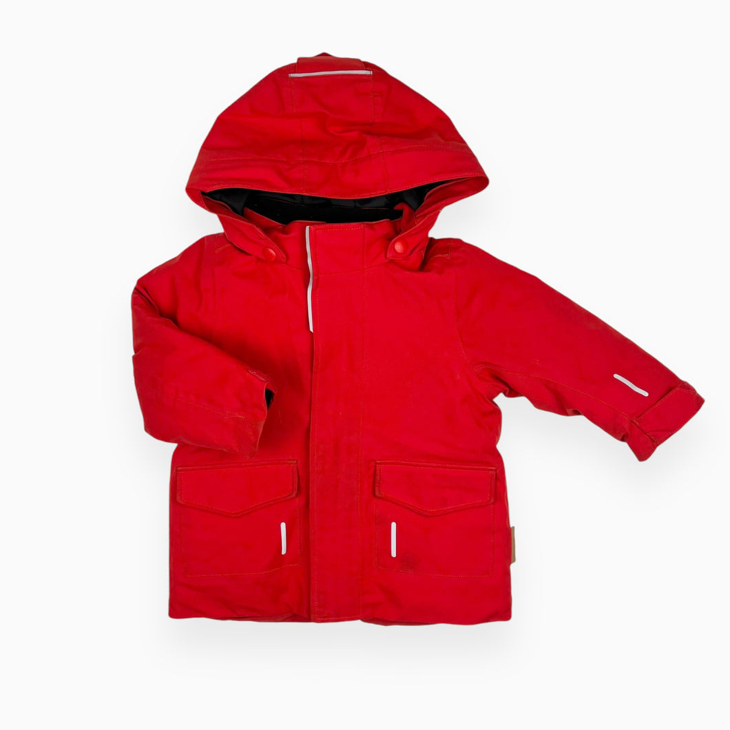 Manteau rouge d'hiver 9-12M