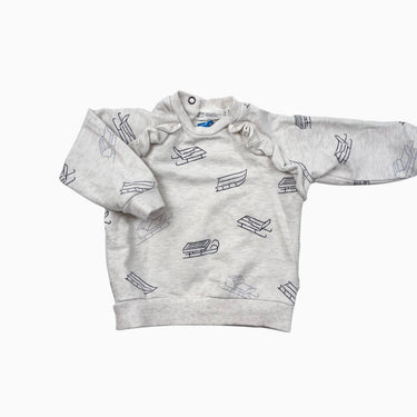 Chandail greige 'luges' 6M
