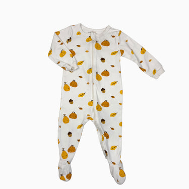 Pyjama blanc 'citrouilles' 9M