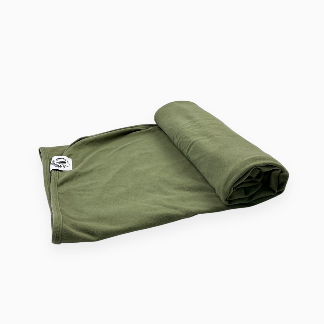 Couverture verte en coton et spandex