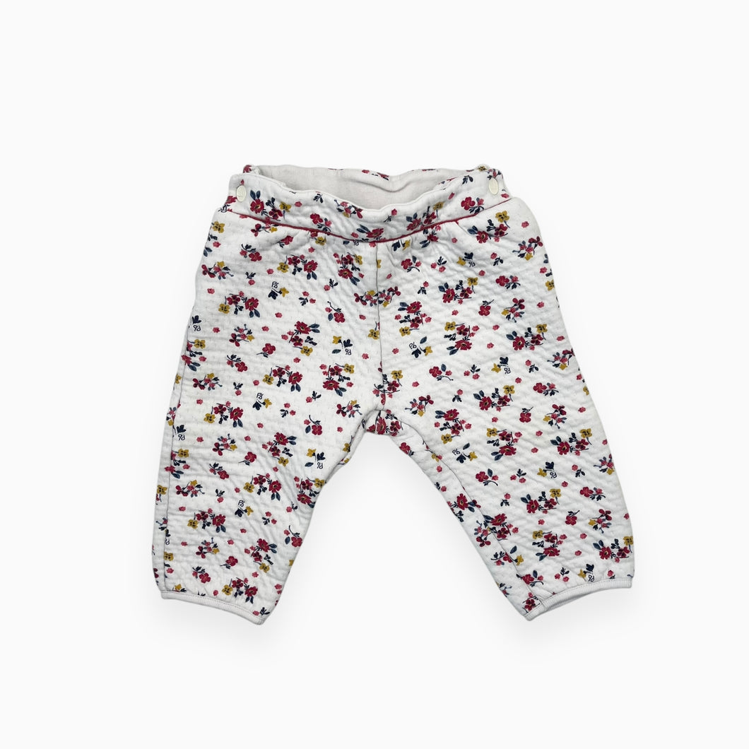 Pantalon en coton matelassé à imprimé floral 6M