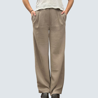 Pantalon 'The effortless' taupe en poly pour femmes 8US