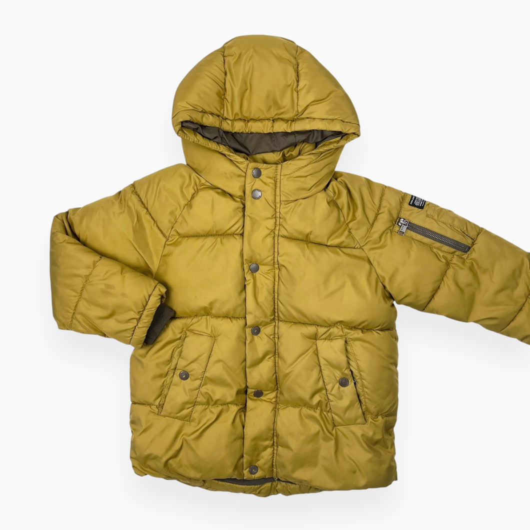 Manteau ochre style puffer doublé en polar 8Y