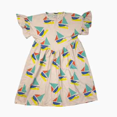 Robe rose pêche 'bâteaux' 10-11Y