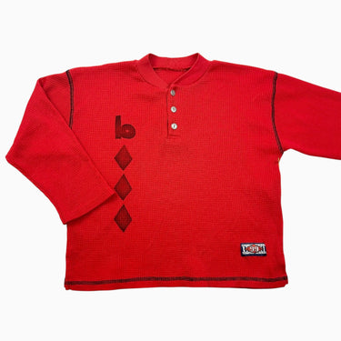 Chandail losange gaufré rouge 6Y